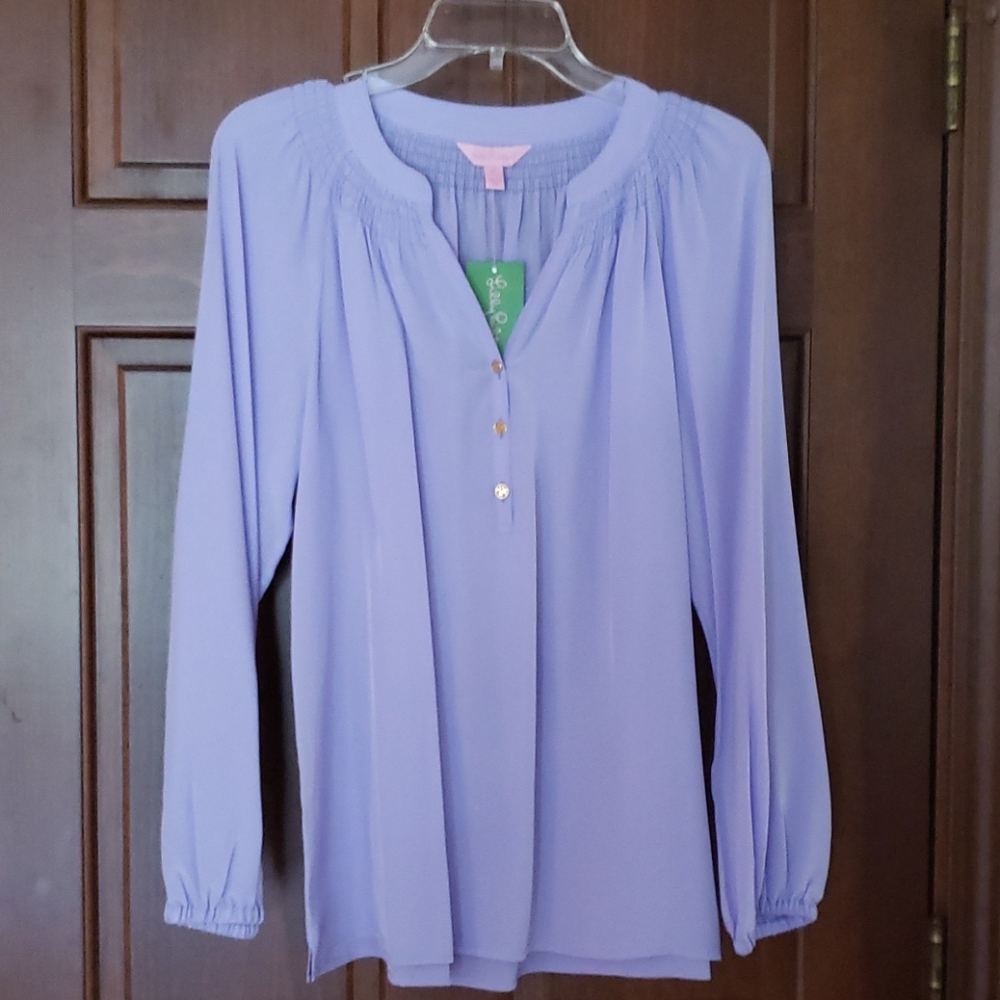 Lilly Pulitzer Elsa Lilac Blouse
